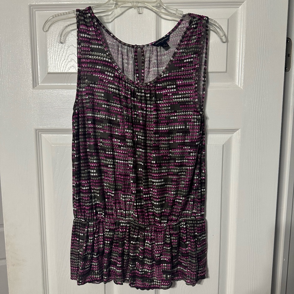 Banana Republic Multicolor Patterned Sleeveless Top